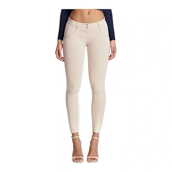 Freddy WR.UP Low-Rise 7/8 Length Pants - Size S, Light Beige - Picture 1 of 11